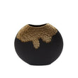 Daito Small Black And Gold Round Vase