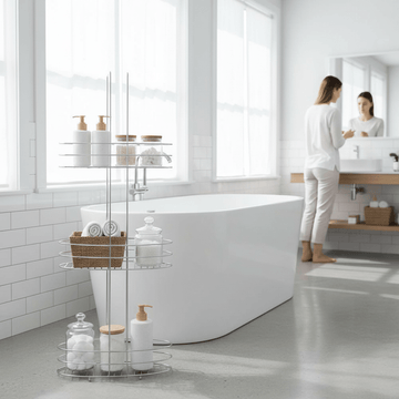 Dara 3 Tier Chrome Bathroom Organiser