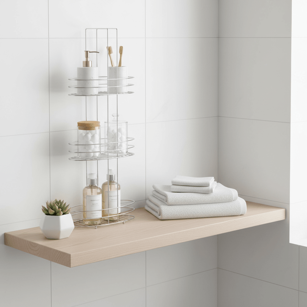 Dara 3 Tier Chrome Bathroom Organiser