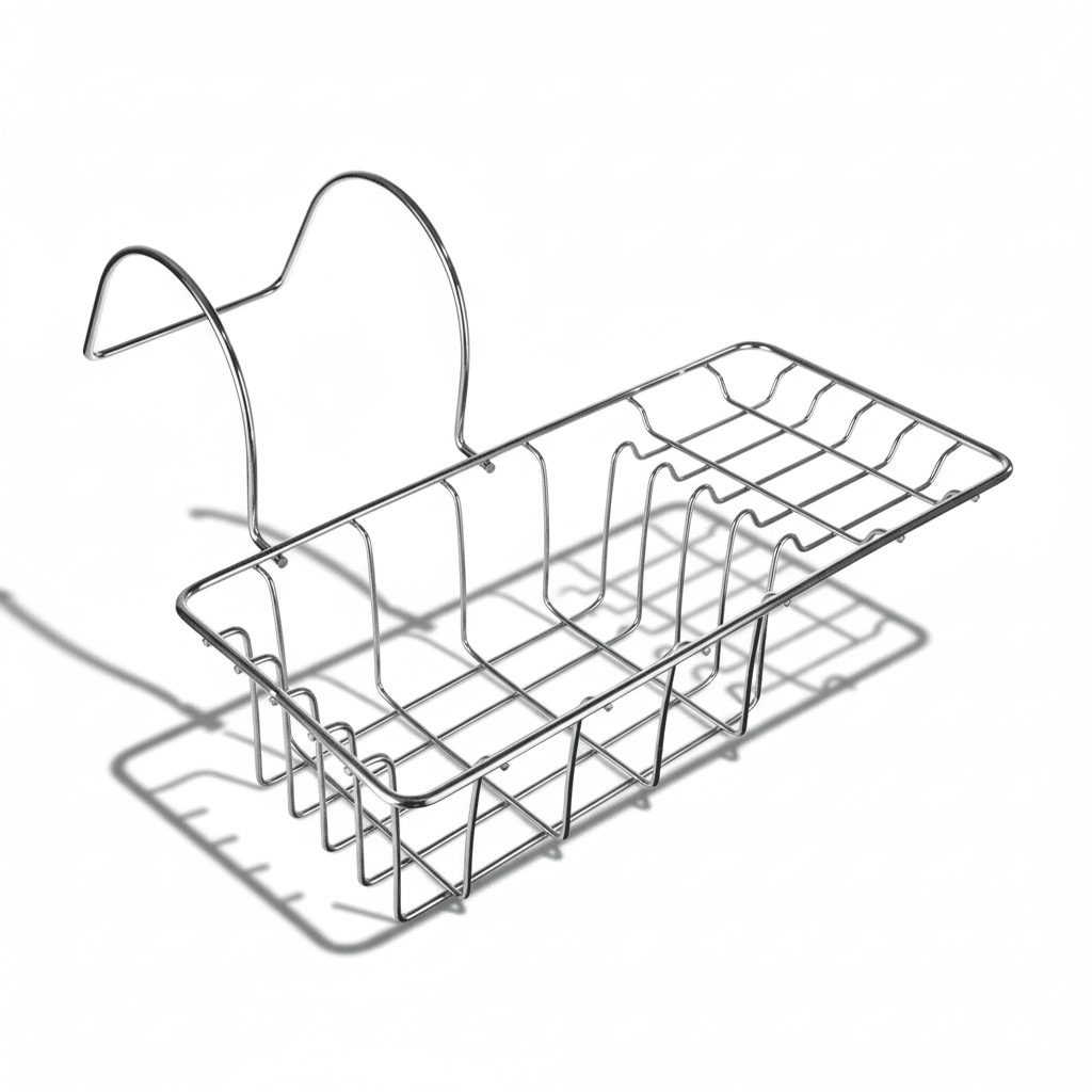 Dara Chrome Wire Hanging Bath Caddy