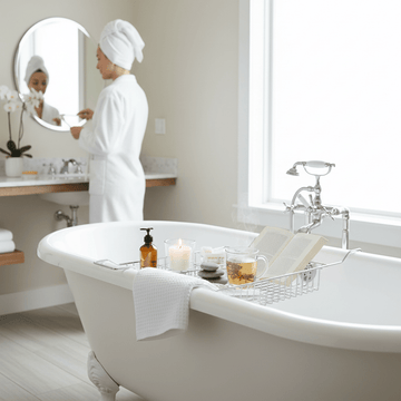 Dara Chrome Wire Hanging Bath Caddy