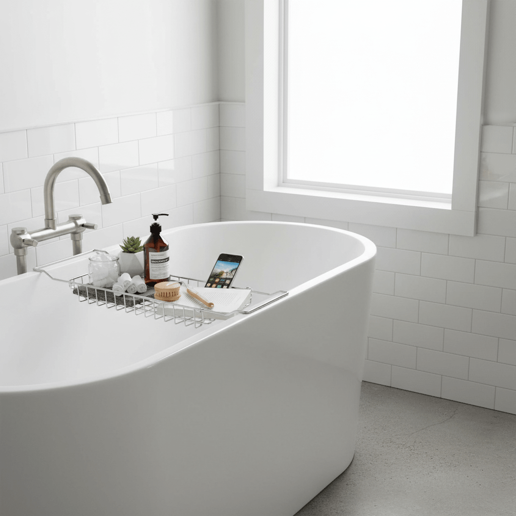 Dara Chrome Wire Hanging Bath Caddy