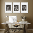 Dark Brown Wall Art Botanical Wildflowers & Blossom Tree wall art displayed on a wall in a styled room — view 4