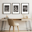 Dark Brown Wall Art Botanical Wildflowers & Blossom Tree wall art displayed on a wall in a styled room — view 5