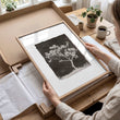 Dark Brown Wall Art Botanical Wildflowers & Blossom Tree wall art displayed on a wall in a styled room — view 8