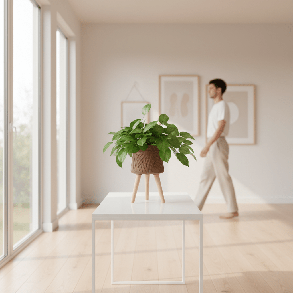 Darnell Brown Planter With Angular Legs
