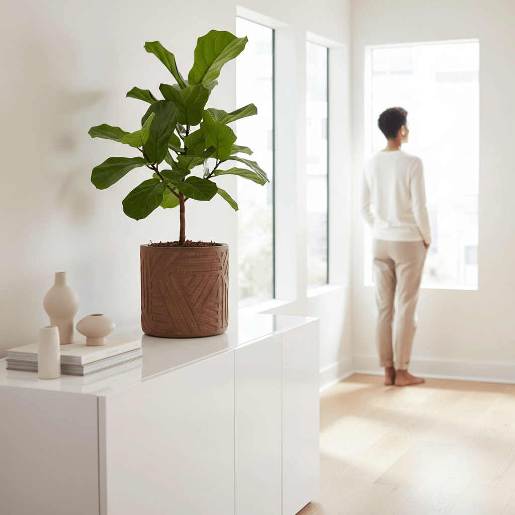 Darnell Brown Planter With Angular Legs