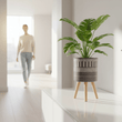 Darnell Large Black And White Finish Planter