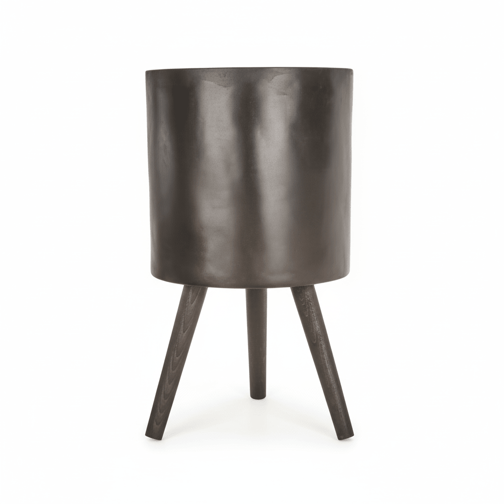 Darnell Large Black Finish Planter