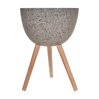 Darnell Large Grey Speckled Planter