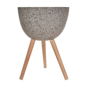 Darnell Large Grey Speckled Planter
