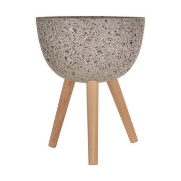 Darnell Medium Grey Speckled Planter