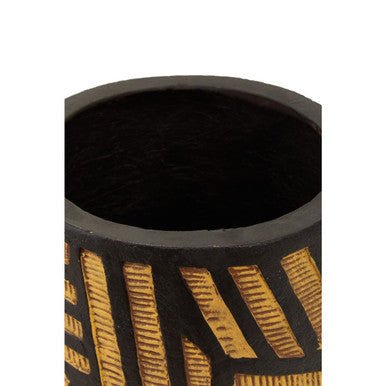 Darnell Natural And Black Planter With Angular Legs