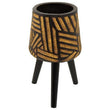 Darnell Natural And Black Planter With Angular Legs