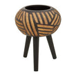 Darnell Natural And Black Tapered Planter