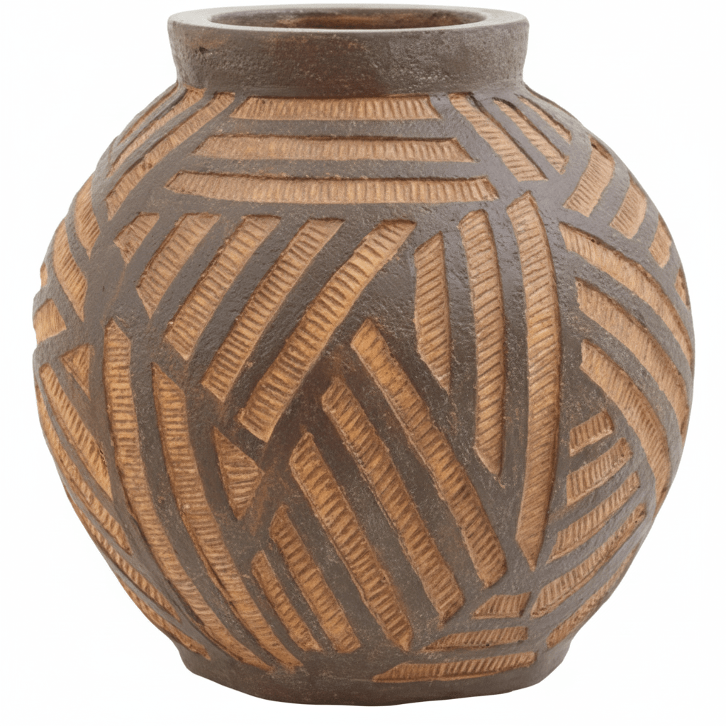 Darnell Round Brown Planter