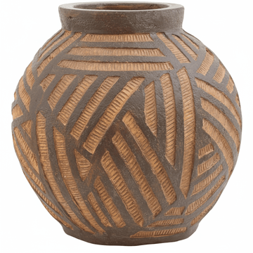 Darnell Round Brown Planter