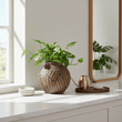 Darnell Round Brown Planter
