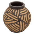 Darnell Round Natural And Black Planter