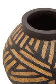 Darnell Round Natural And Black Planter