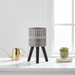 Darnell Small Black And White Finish Planter