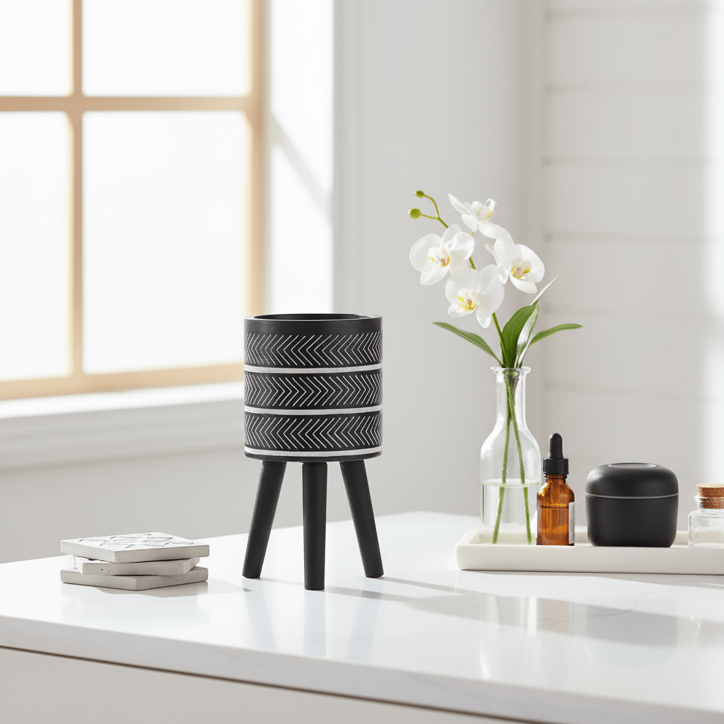 Darnell Small Chevron Planter