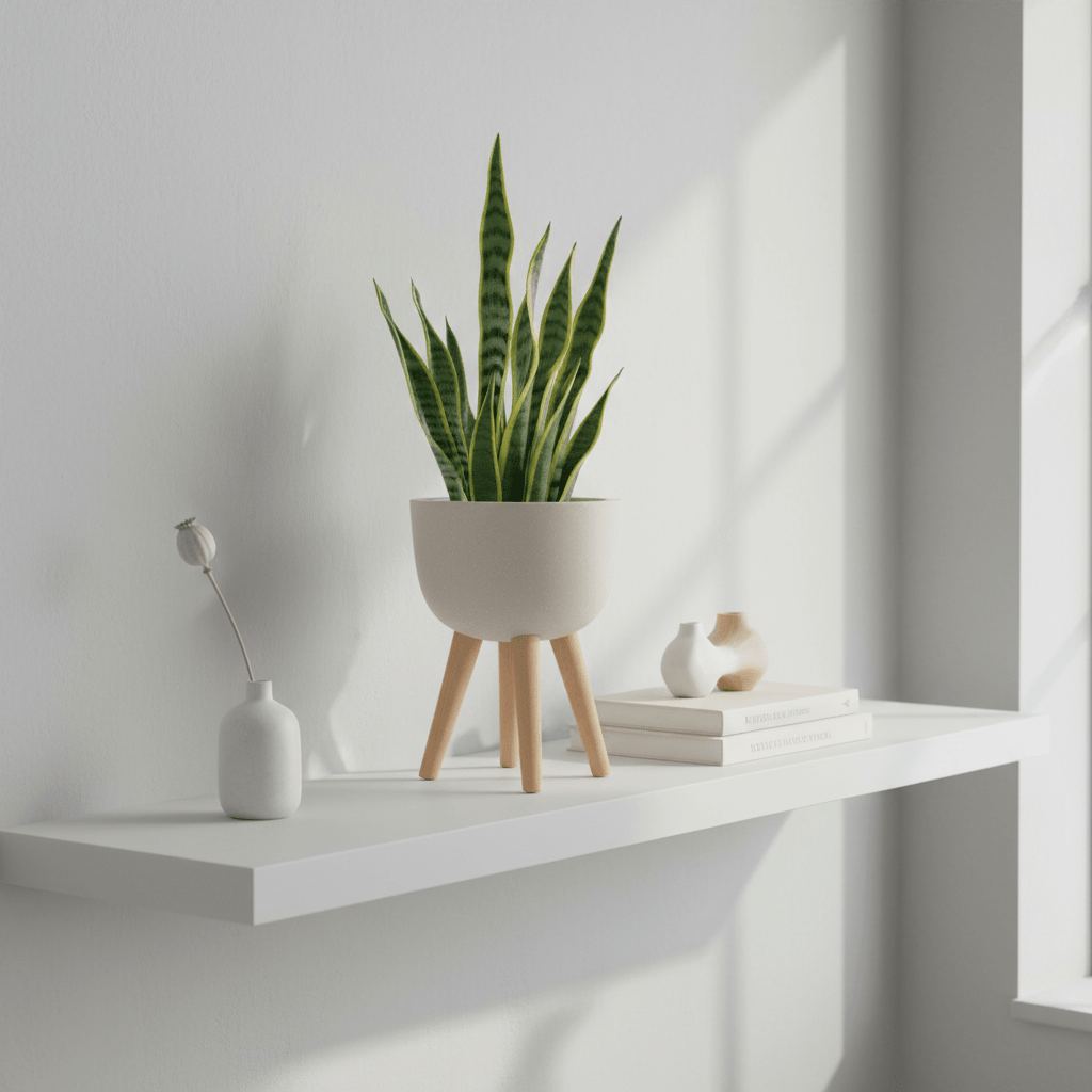Darnell Small White Finish Rounded Planter