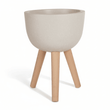 Darnell Small White Finish Rounded Planter