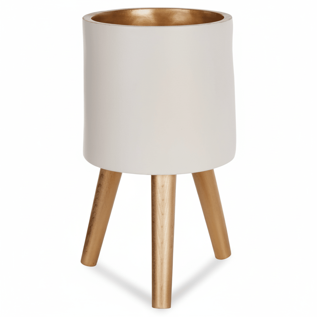 Darnell Small White Planter