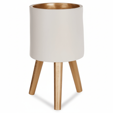 Darnell Small White Planter