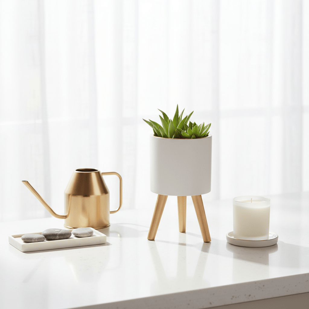 Darnell Small White Planter