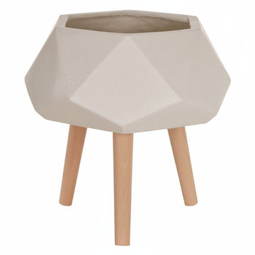 Darnell White Multifaceted Planter