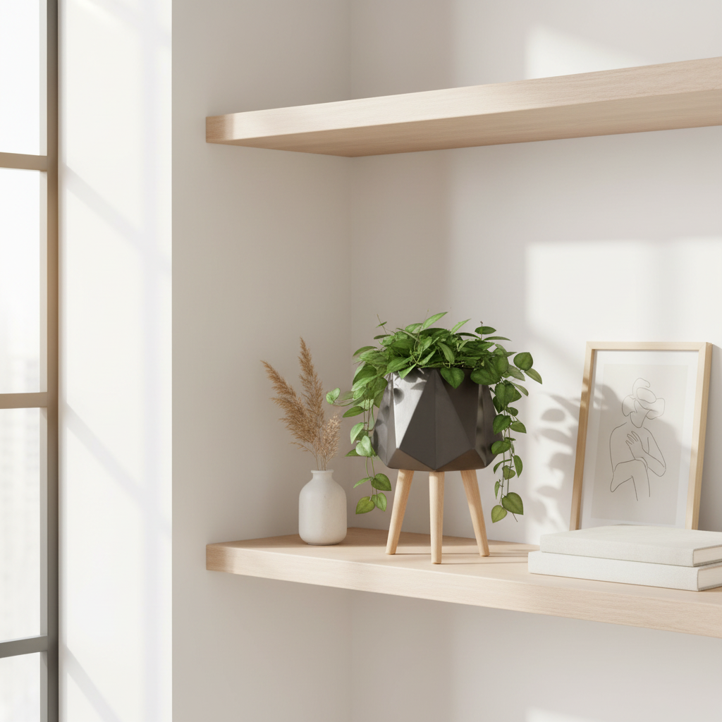 Darnell Black Multifaceted Planter - 62cm