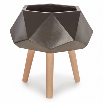 Darnell BlackMultifaceted Planter - 22cm