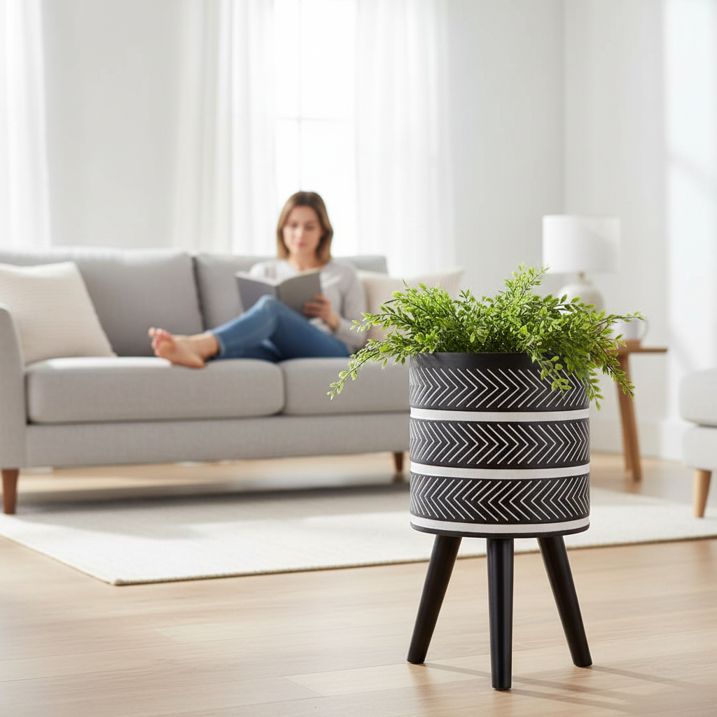 Darnell Large Chevron Planter