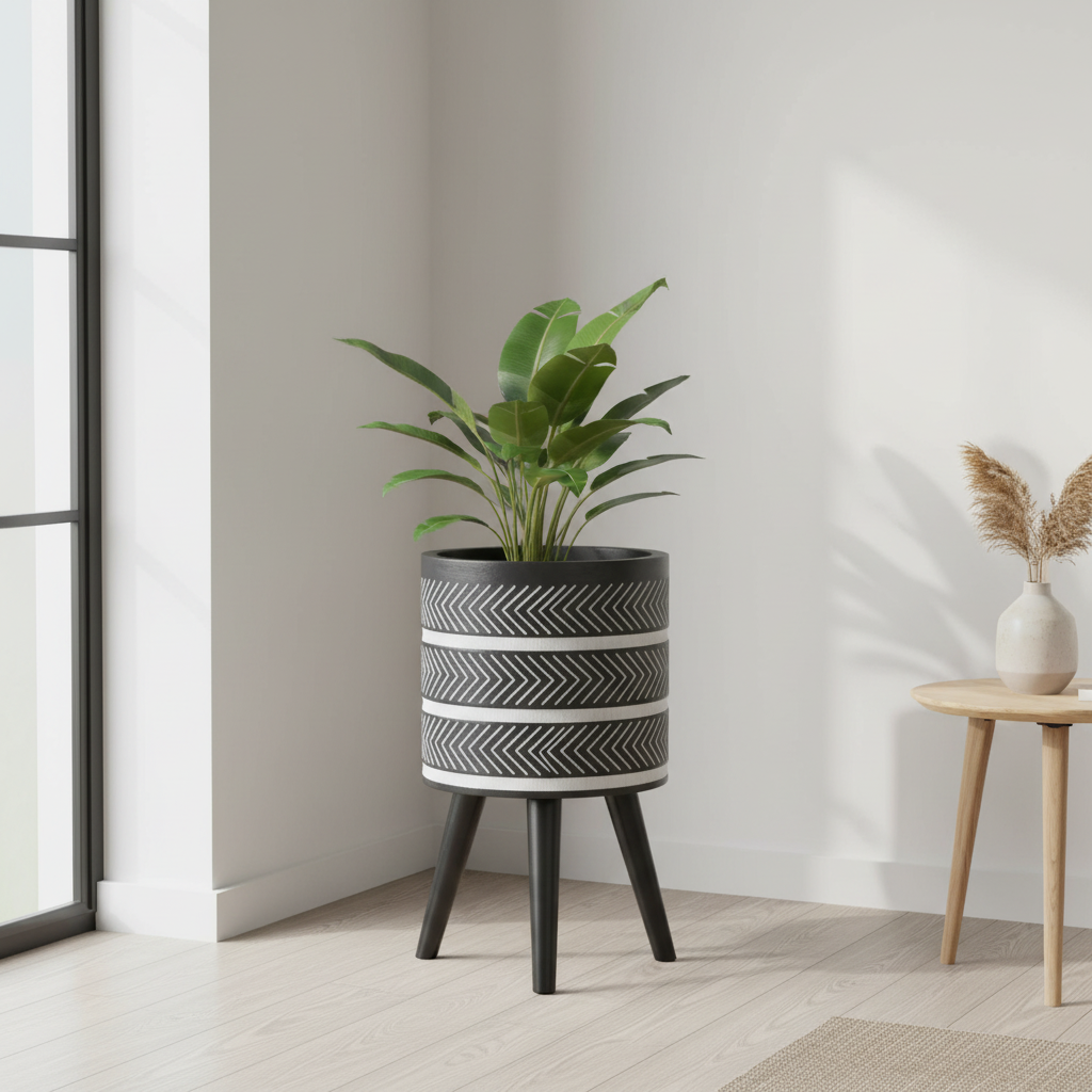 Darnell Large Chevron Planter