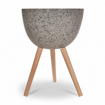 Darnell Large Grey Speckled Planter