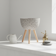 Darnell Medium Grey Speckled Planter