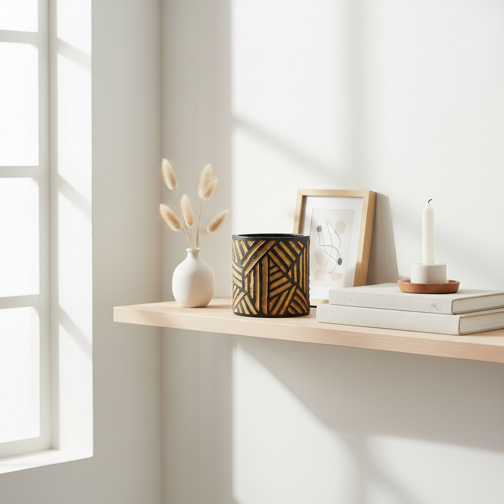 Darnell Natural And Black Planter