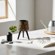 Darnell Natural And Black Planter With Angular Legs