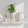 Darnell White And Black Small Planter