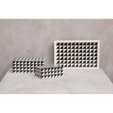 Davino Black And White Tray