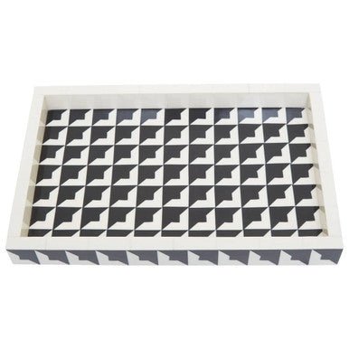 Davino Black And White Tray