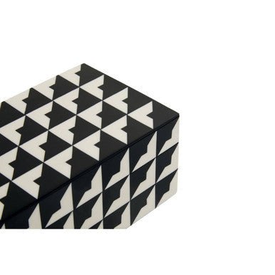Davino Small Black and White Trinket Box