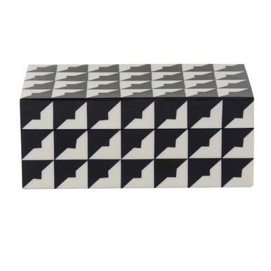 Davino Small Black and White Trinket Box