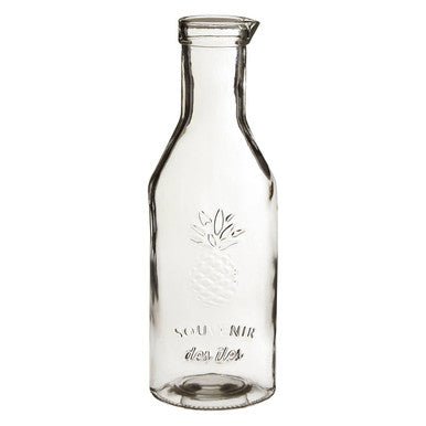 Dayla Clear Glass Embossed Pineapple Design 1000Ml Carafe