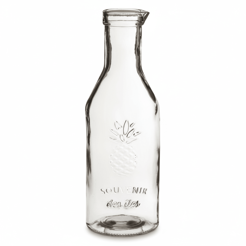 Dayla Clear Glass Embossed Pineapple Design 1000Ml Carafe