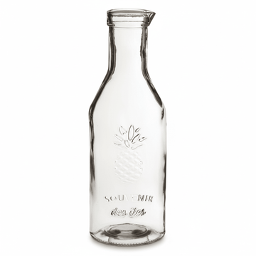 Dayla Clear Glass Embossed Pineapple Design 1000Ml Carafe