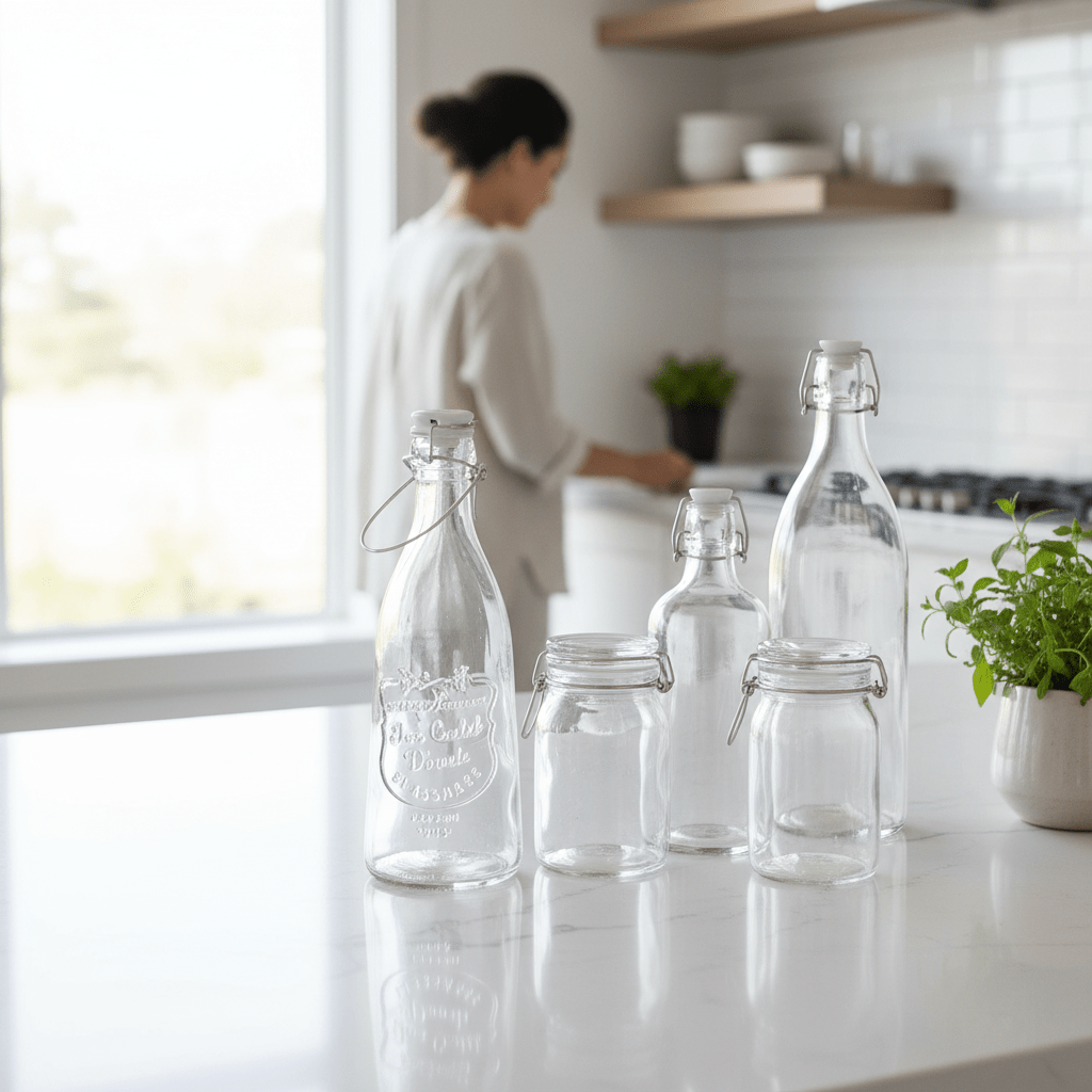 Dayla Glass Bottle With Four Glasses Set