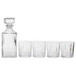 Dayla Ribbed Pattern Decanter With Four Glasses